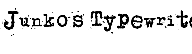 Junko's Typewriter font preview