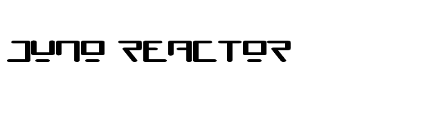 Juno Reactor font preview