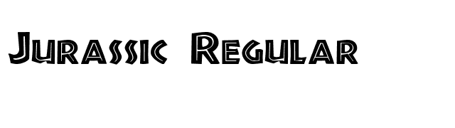 Jurassic Regular font preview