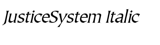 JusticeSystem Italic font preview