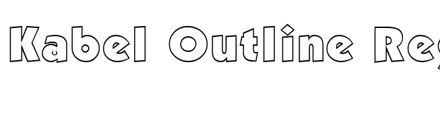 Kabel Outline Regular font preview