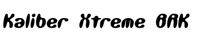 Kaliber Xtreme BRK font preview