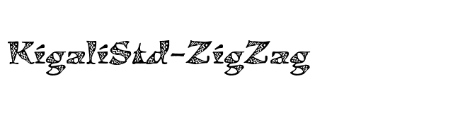 KigaliStd-ZigZag font preview
