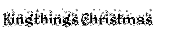 Kingthings Christmas font preview