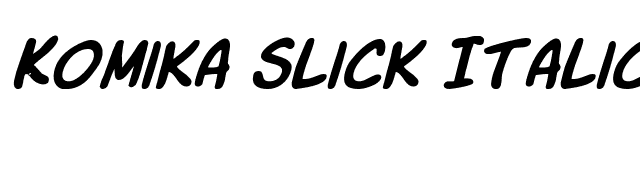 Komika Slick Italic font preview