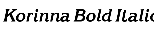 Korinna Bold Italic font preview