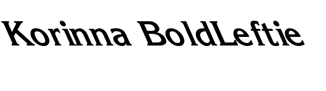 Korinna BoldLeftie font preview
