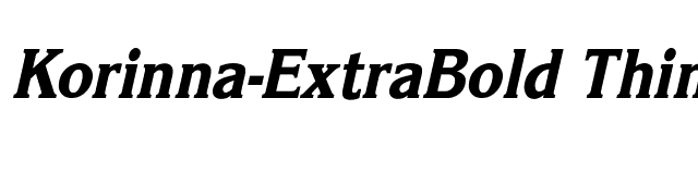 Korinna-ExtraBold Thin Italic font preview