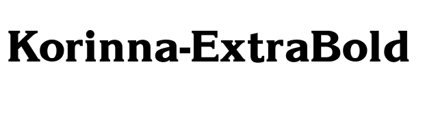 Korinna-ExtraBold font preview