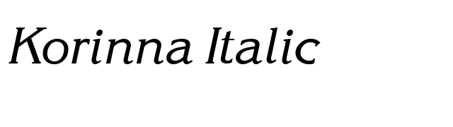 Korinna Italic font preview