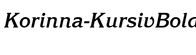Korinna-KursivBold font preview