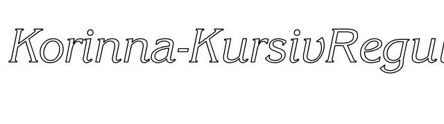 Korinna-KursivRegular Hollow font preview