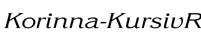 Korinna-KursivRegular Wd font preview