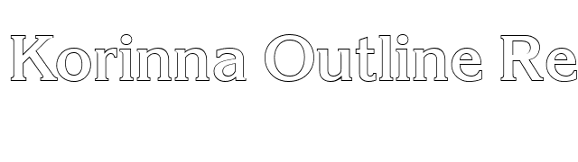 Korinna Outline Regular font preview
