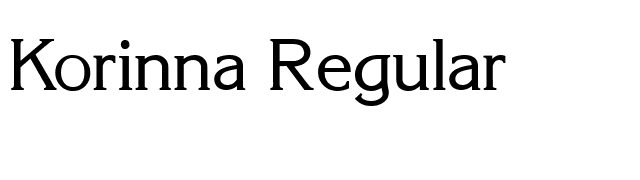 Korinna Regular font preview