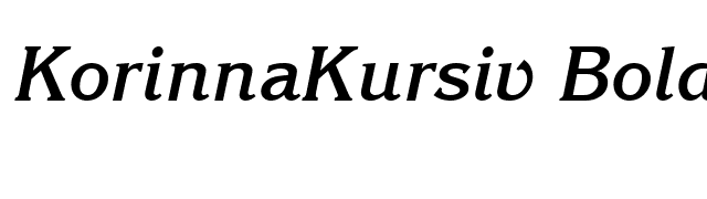 KorinnaKursiv Bold font preview