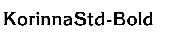 KorinnaStd-Bold font preview