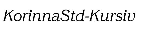 KorinnaStd-Kursiv font preview