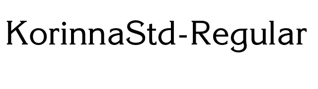 KorinnaStd-Regular font preview