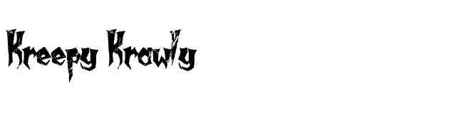 Kreepy Krawly font preview