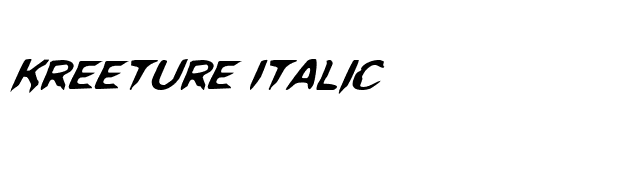 Kreeture Italic font preview