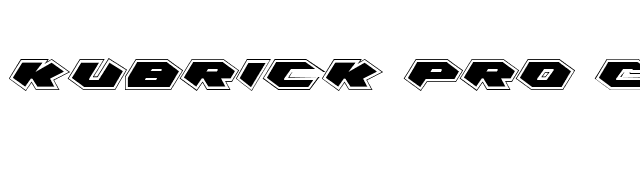 Kubrick Pro Condensed font preview