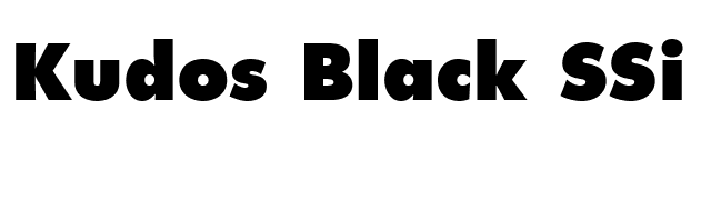 Kudos Black SSi Extra Bold font preview