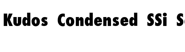 Kudos Condensed SSi Semi Bold Condensed font preview
