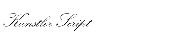 Kunstler Script font preview