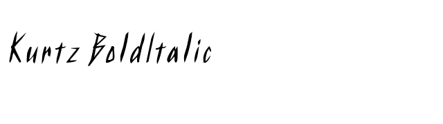 Kurtz BoldItalic font preview