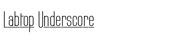 Labtop Underscore font preview