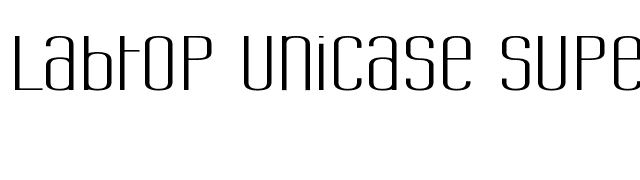 Labtop Unicase Superwide font preview