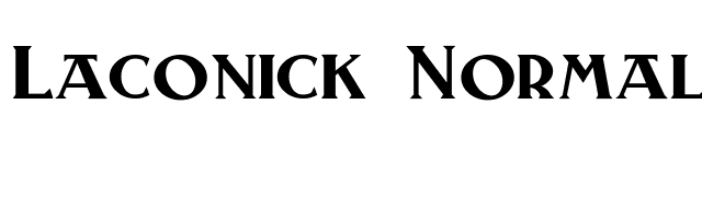 Laconick-NormalA font preview