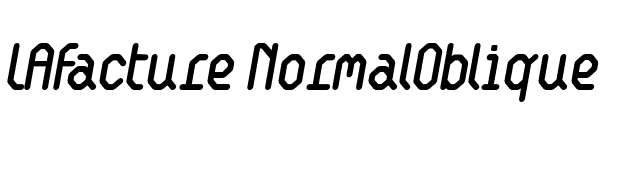 LAfacture NormalOblique font preview
