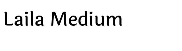 Laila Medium font preview