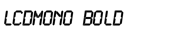 LCDMono Bold font preview