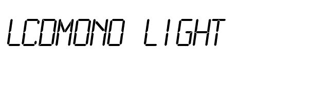 LCDMono Light font preview