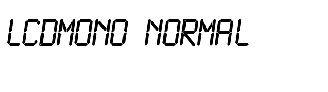 LCDMono Normal font preview