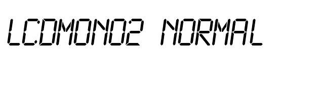 LCDMono2 Normal font preview