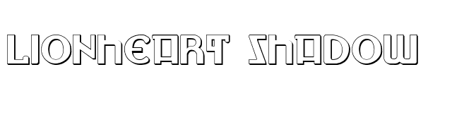 Lionheart Shadow font preview
