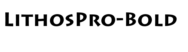 LithosPro-Bold font preview