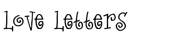 Love Letters font preview