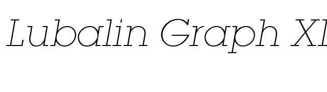 Lubalin Graph XLight Italic font preview