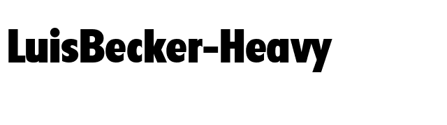 LuisBecker-Heavy font preview