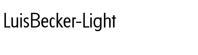 LuisBecker-Light font preview