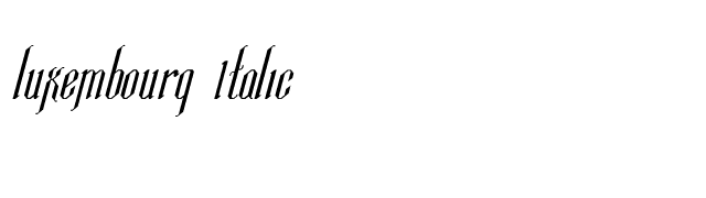 Luxembourg Italic font preview