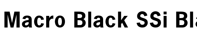 Macro Black SSi Black font preview