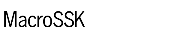 MacroSSK font preview