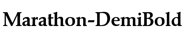 Marathon-DemiBold font preview