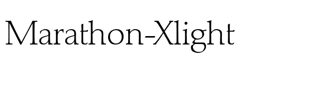 Marathon-Xlight font preview
